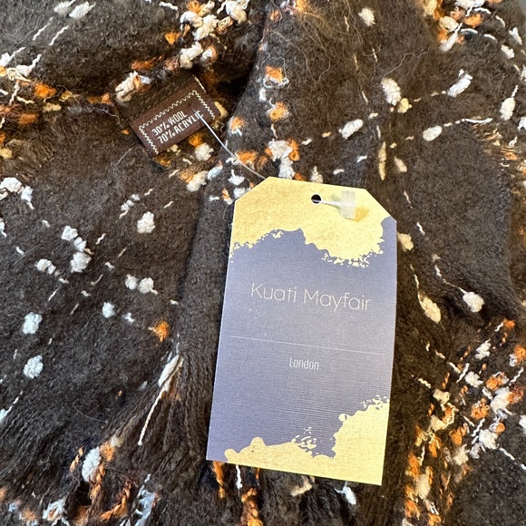 Brown Tweed Shawl Scarf SOFT wool/acrylic blend by Kuati Mayfair - Picture 3 of 3